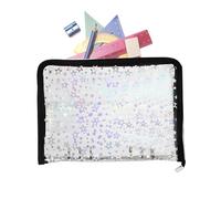 Classeur à anneaux transparent rechargeable - Classeur pour documents | Album avec fermeture éclair pour collection d'autocollants et petits accessoires pour étudiants