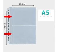 Classeur À Anneaux Transparents",Pochette De Recharge,Cartes Photo,Carnet De Notes,Journal Intime,Album Photo,Dossier De Reliure,A5,1,2 Poches,13/20 Trous,"10 Pièces - Type A5-13-2