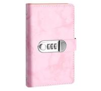 Classeur à billets Album de billets en cuir PU, 100 pochettes, code à 3 | Carnet d'Épargne avec Serrure pour espèces timbres billets tiroir bibliothèque maison chambre