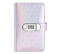 Classeur à billets en cuir synthétique avec verrou à mot de passe pour suivi budgétaire et organisation de l'épargne - Carnet financier compact de 10,9 x 17,8 cm avec serrure sécurisée, reçus et