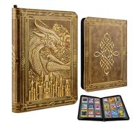Classeur à cartes à collectionner - 9 poches - En cuir synthétique 3D double face - Pour JCC - 360 poches latérales - Pour cartes à collectionner MTG, Lorcana, Yu-Gi-Oh, Pokémon