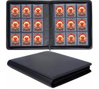 Classeur à chargement par le haut à 288 poches, classeur de cartes à collectionner avec poches double face sans anneau pour cartes de 7,6 x 10,2 cm, classeur à chargement par le haut en cuir