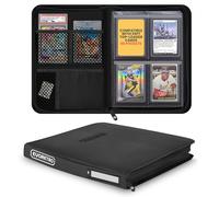 Classeur à chargement par le haut - Compatible avec les cartes de 35 pt-55 pt, 4 poches, noir, portable, chargeur par le haut, 96 emplacements pour cartes, 2 poches PSA, Lorcana, Pokémon, MTG, cartes