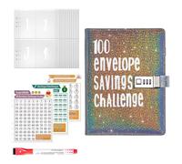 Classeur à économie d'argent, livre d'économies livre de classeur budgétaire livre de plans, livre de défis couverture longue durée pour tous les âges - Compact, durable, léger et portable