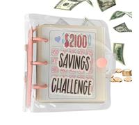 Classeur à économie d'argent - Organiseur de défi budgétaire pour économiser de l'argent - Classeur portable avec suivi des dépenses, livre d'économie d'argent pour étudiants, adolescents, finances