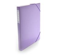 Classeur à élastiques - Boîte de projets A4+ avec fermeture à élastiques - REF.52511-MO - Dos de 25 cm - En 12 couleurs Colorline by Office Box - Fabriqué en polypropylène 100 % recyclable (violet)