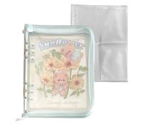 Classeur à feuilles mobiles, carnet A5 portable, fixation à 6 anneaux avec un design moderne, dispositif d'organisation avec construction pratique, ornement de salle de classe pour l'enseignant et la