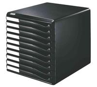 Classeur à formulaires - LEITZ - 10 tiroirs - Noir - A4 - Dispositif de blocage