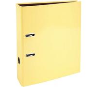 Classeur À Levier - 2 Anneaux - Polypro - Dos 80 Mm - Jaune Pastel - Exacompta