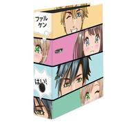 Falken - Réf. 21002192000F -1 classeur à levier 2 anneaux Manga Faces - Format A4 - Dos de 80 mm - Mécanique 70 mm - Dimensions : Longueur 28,5 x largeur 8 cm x hauteur 31,8 cm - motif Manga Faces