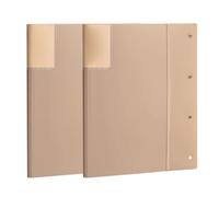 Classeur à levier, Classeur portfolio avec 20 pochettes transparentes, paquet de 2 A3 multicolore for œuvres d'art, Documents et Photos(Beige)