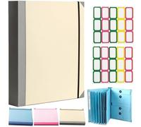 Classeur à levier en accordéon avec compartiments, style Manille, pour passeport, certificats de naissance et documents importants, idéal pour le bureau et la maison (jaune)