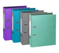 Classeur a levier exacompta teksto rigide a4 dos de 80 mm dim 32x29 cm coloris assortis
