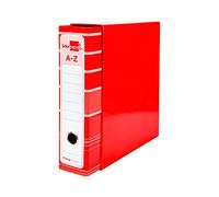 Classeur À Levier - Liderpapel - A4 - 80mm - Rouge - Avec Boîte Et Compresseur Métallique