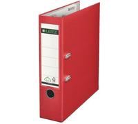 Classeur à levier Leitz A4 180°, entièrement en plastique, dos 8 cm, rouge