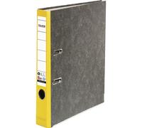 Classeur À Levier Papier Marbré A4 Recycling - Gris-Dos Jaune