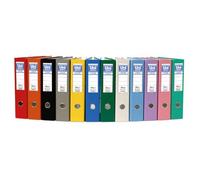 Classeur à levier UNISYSTEM en carton doublé F° 65 mm Bleu Serena 6 unités