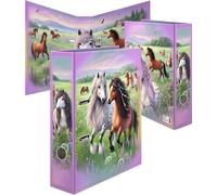 Classeur à motifs HERMA "Le monde des chevaux" DIN A4 largeur du dos : 70 mm