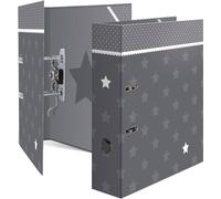 Classeur à motifs HERMA "Stars" Gris avec bordure DIN A4
