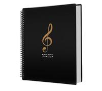 Classeur à Partitions A4-50 Compartiments/100 Pages - Classeur A4 - Classeur De Musique - Partitions De Musique - Classeur En Plastique - Classeur Pour Musicien Et Groupe De Musique