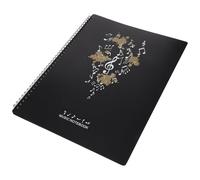 Classeur à Partitions A4 Noir en PP, 30 Pages, pour Musique | Insertion Transparente, Coque Rigide Épaissie, Poche Intérieure, Prise Confortable, Usage en Répétition et Voyage