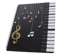 Classeur à Partitions de Piano A4, Pochettes Transparentes, Noir | Pp, 30 Pages Reliure, Organisation Portable pour Professeurs et Musiciens, Écriture Facile