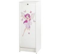 Classeur à Rideau Blanc 5 Niches Serrure 37,8 x 103,8 x 38,4 cm - Fée 217 - L 37.8 x l 38.4 x H 103.8 cm Blanc G