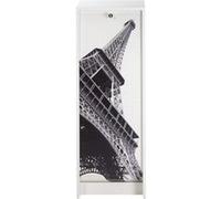 Classeur à Rideau Blanc 5 Niches Serrure 37,8 x 103,8 x 38,4 cm - Tour Eiffel 750 751 - L 37.8 x l 38.4 x H 103.8 cm Blanc G