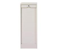 Classeur à Rideau Blanc ou Hêtre 6 Etagères L 41.4 H 108.4 P 44 cm - Blanc
