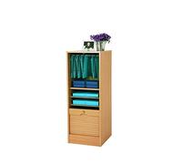 Classeur à Rideau Blanc ou Hêtre 6 Etagères L 41.4 H 108.4 P 44 cm - Hêtre