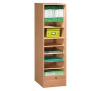 SIMMOB Classeur à rideau Rido – Simple H140 cm – Bois panneaux de particules – Hêtre