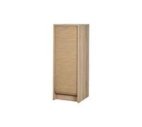 Classeur à Rideau Chêne 6 Niches L 37.8 H 103.8 P 38.4 cm - Chêne Naturel - L 37.8 x l 38.4 x H 103.8 cm marron G