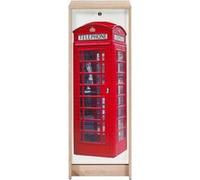 Classeur à Rideau Chêne 6 Niches L 37.8 H 103.8 P 38.4 cm - Londres 700 - L 37.8 x l 38.4 x H 103.8 cm marron