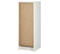 Classeur à Rideau - Chêne Naturel - 5 Niches - Blanc - 37,8 x 103,8 x 38,4 cm - Eco-conçu