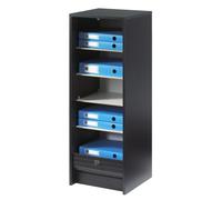 Simmob BOOST105NO Classeur à Rideau Bois Noir 104 cm