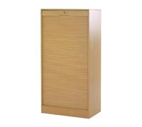 Classeur à Rideau Largeur 70 cm Hauteur 140 cm 16 Niches 2 Kits DS - Hêtre