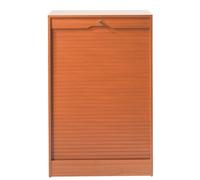 SIMMOB Classeur à Rideau 8 Tablettes Multi Coloris L 70 cm H 108 cm P 44 cm - Merisier