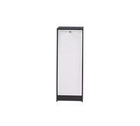 Classeur à Rideau Noir Bicolore 104 cm - Blanc - L 37.8 x l 38.4 x H 103.8 cm Noir