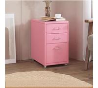 Classeur à roulettes en métal avec serrure, 45,7 x 40,6 x 27,9 cm, organiseur de rangement mobile sur roulettes pour le bureau à domicile, stockage sécurisé de documents, métal élégant pour imprimante