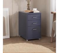 Classeur à roulettes en métal avec serrure, rangement vertical de documents sur roulettes, support d'imprimante sous le bureau, grand espace pour fichiers et fournitures de bureau