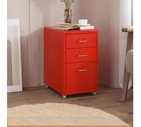 Classeur à roulettes en métal avec verrou sous le bureau, casier de rangement sur roulettes, support d'imprimante pour la maison, le bureau, compact, 45,7 x 40,6 x 27,9 cm, design en métal durable