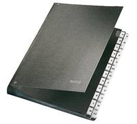 Leitz Classeur à soufflet 5824-00-95 5824 carton dur noir DIN A4 Nombre de compartiments: 24 A-Z