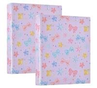 Classeur à trois anneaux 1,5 cm et demi avec poches, 1/2 paquet de classeurs pour étudiants universitaires, couverture rigide