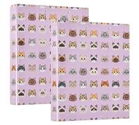 Classeur à trois anneaux de 1,5 cm et demi avec poches, 1/2 paquet pour étudiants, couverture rigide