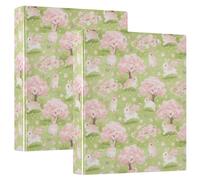 Classeur à trois anneaux de 1,5 cm et demi avec poches intérieures, 1/2 paquet de classeurs pour étudiants, couverture rigide