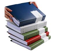 Classeur A4 30/40/60/80 pages, classeur transparent for carnet de données for étudiants avec sac de rangement for papiers de test de grande capacité, album(60 PAGES)