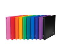 Exacompta Lot de 20 classeurs PP 7/10eme A4+ 4 anneaux 30 mm dos 40 mm opaque coloris assortis