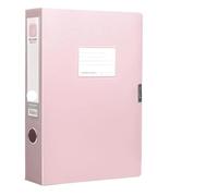 Classeur A4 épais, boîte de rangement en papier plastique, porte-documents couleur multifonctionnel Pour Le Stockage Du Papier(Pink,7.5cm)