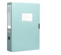 Classeur A4 épais, boîte de rangement en papier plastique, porte-documents couleur multifonctionnel Pour Le Stockage Du Papier(Green,7.5cm)