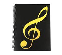 Classeur A4 étanche à spirales pour partitions 25,4 x 33 cm 20 pochettes double face pour violonistes pianistes